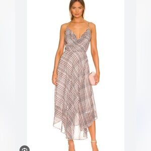 Mink Pink Cowl Neck Midi Dress